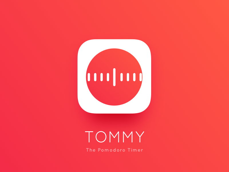 Tommy - Pomodoro Timer App Icon red clock list todo productivity ios timer pomodoro app icon