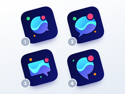 Chat App Icons for iOS app icon blue chat chatbot icon ios message notification