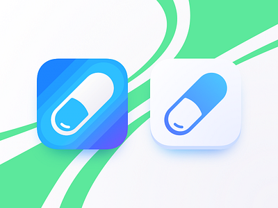 Pill Reminder App Icon app blue doctor green icon ios med medical pill pills