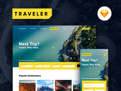 Traveler Web & Mobile Concept