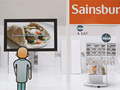 Sainsburys' International animation campaign digital ui ux
