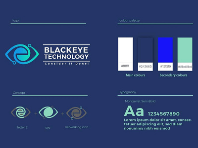 Logo Design, Identity guide for BLACKEYE TECHNOLOGY