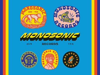 Monosonic Records brand design branding branding design customtype identitydesign illustration marks typography