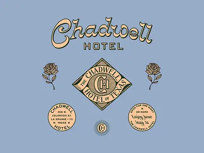 Chadwell Hotel branding branding design color custom type hotel brand illustration logo design typography