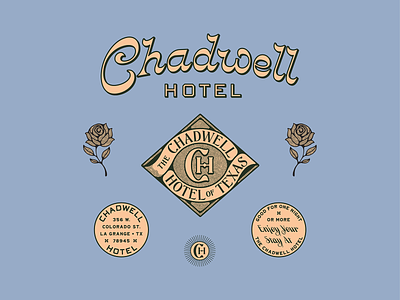 Chadwell Hotel branding branding design color custom type hotel brand illustration logo design typography