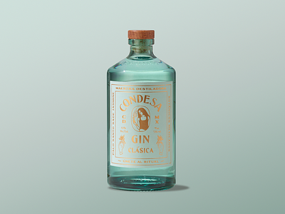 Condesa Gin brand identity branding custom type gin illustration liquor mexico city package design packaging spirits typography