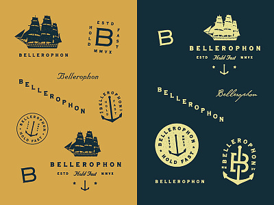 Bellerophon Marks anchor branding logo marks nautical ship type