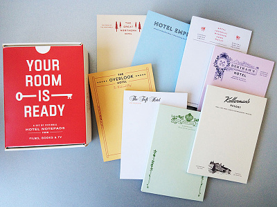 Herb Lester Hotel Notepads Set color hotel notepads print type typography
