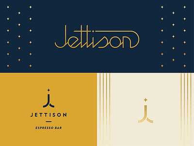 Jettison Marks branding logo marks process script type