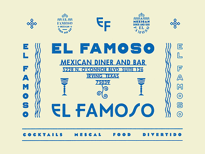 EF branding design logo marks print restaurant type typography
