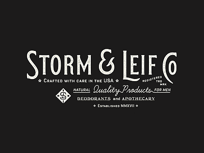 Storm & Leif Co, 1 branding custom typography design marks print type typography