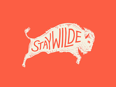 Wilde Supply Co / Stay Wilde apparel bison graphic illustration nature type typography vintage wild