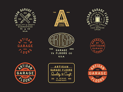 AGF Brand Marks artisan auto badge brand design makers marks type typography vintage