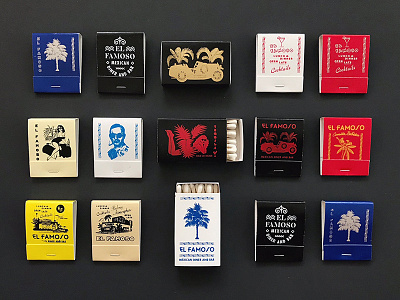 EF Matches illustration matchbooks matches tropical type typography vintage