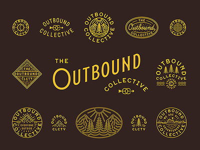 The Outbound Collective apparel branding mountains nature outbound outdoor patch type