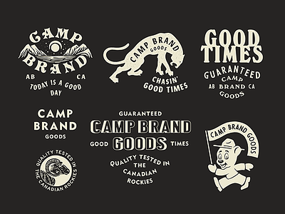Camp Brand Goods apparel branding camp cougar illustration nature outdoors type