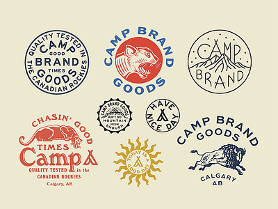 Camp Brand Goods apparel branding camp cougar illustration nature outdoors type