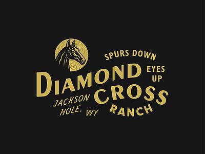 Diamond Cross Ranch branding cowboy horse ranch type typography western wyoming