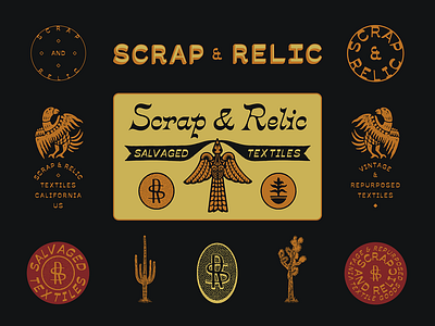 Scrap & Relic apparel brand design branding custom type graphic illustration marks type typography