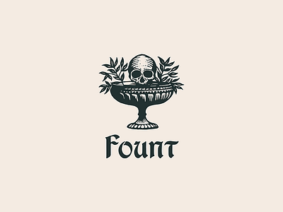 Fount brand design custom type identity design illustration skull type typography