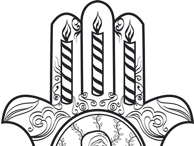 Hand of Maryam branding concept art design digital art illustration logo vector