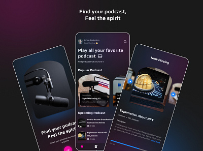 MUSIC_APP_PODCAST graphic design ui