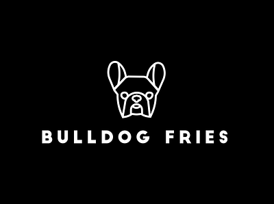 Bulldog Fries Logo adobe adobe illustrator bulldog design illustration logo logo design logo design concept logodesign logos