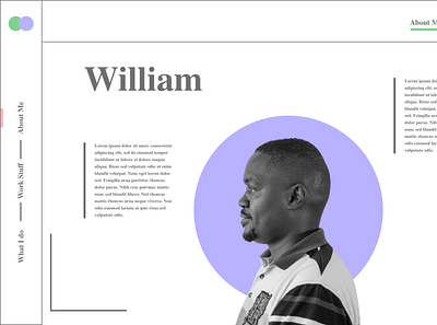 William Portfolio Design design flat inspiration minimal portfolio portfolio design ui ux web website wip