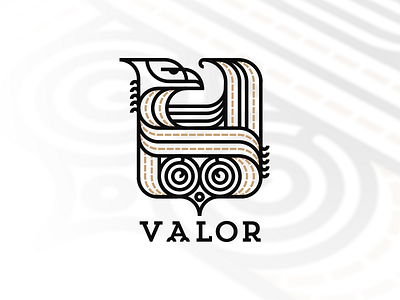 Valor eagle heraldry outline series valor