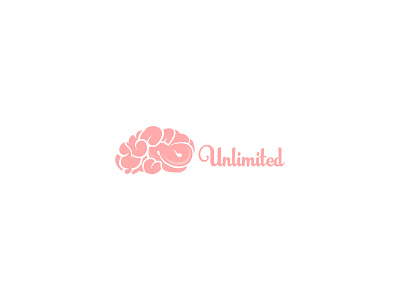 Unlimited brain branding illustration logo