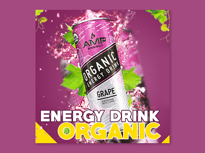 Energy Drink banner ads branding design