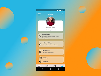 User Profile app design flat icon illustration minimal ui ux