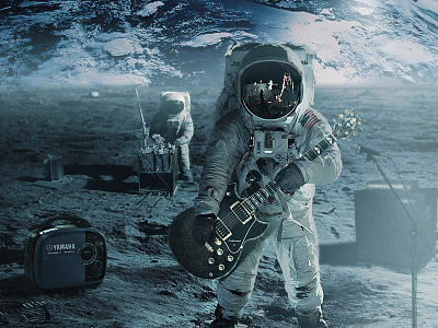 Yamaha ADV adv advertising astronaut compositing fantasy generator realistic sci fi space