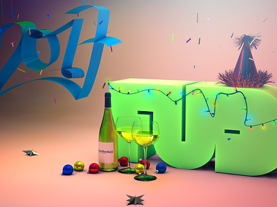 Fud Year Party 3d branding illustration logo webdesign wetransfer