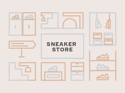 Sneaker Store illustration illustration manufacture shop sneaker store