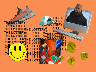 THE LOTTERY COLLAGE arthouse collage govno kanye pablo west yeezy