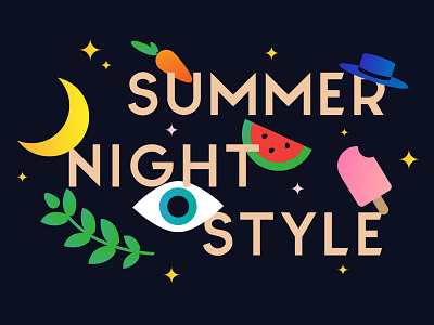 Summer Night composition composition illustration night vector