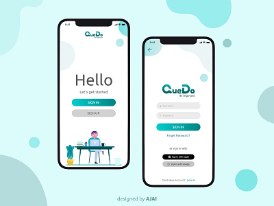 QueDo Mobile app UI Design