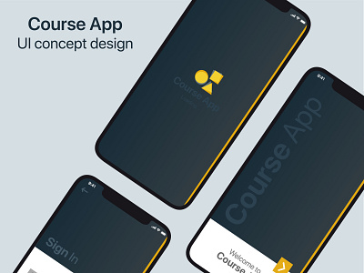 CourseApp UI concept design adobe xd concept design deisgn illustrator ui ui design uiux