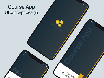 CourseApp UI concept design