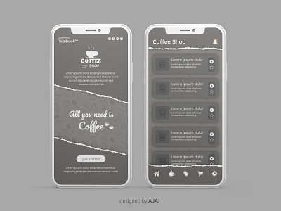 Online Coffee shop UI Design adobe xd concept design daily 100 challenge dailyui illustrator ui ui design uiux