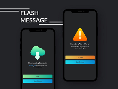 Flash Message concept design daily 100 challenge daily ui dailyui design figma photoshop ui ui design uiux