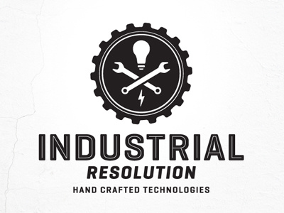 Industrial Resolution Logo gear icon industrial industry logo technology