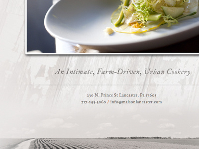 Maison Website restaurant site design web website