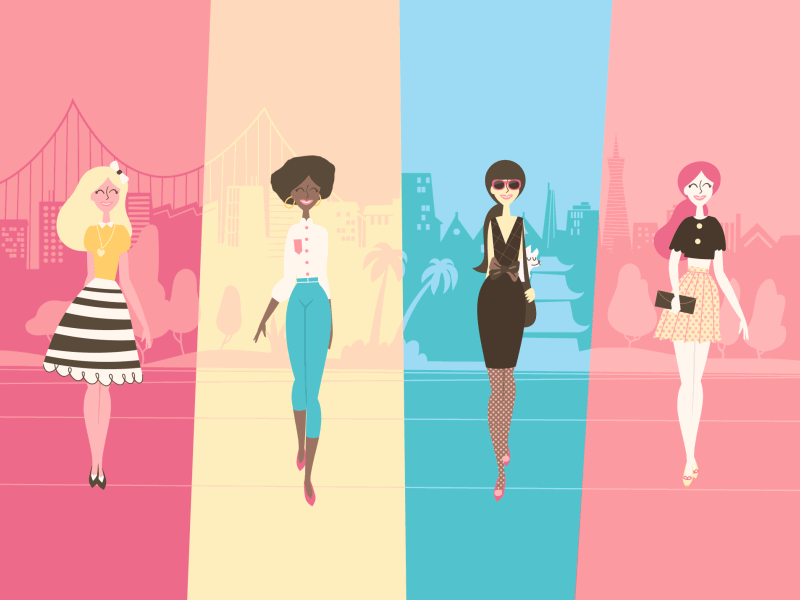 San Francisco girls animation character animation character design design fashion girls illustration san francisco