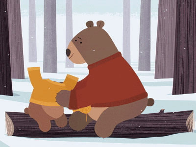 Sweater bears 2d animation bears