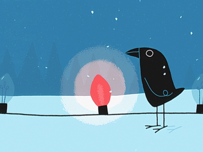 Bird & lights 2d animation bird lights