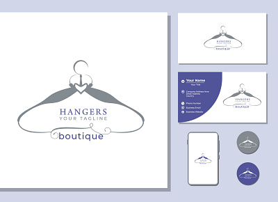 Hanger logo for boutique sign
