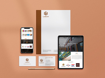 The Laminate Stationery Design brand identity branding card letterhead stationery design web