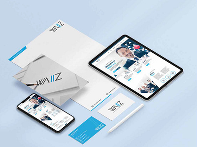 Waiiz LLC Stationery Design brand identity branding business card letterhead stationery design web